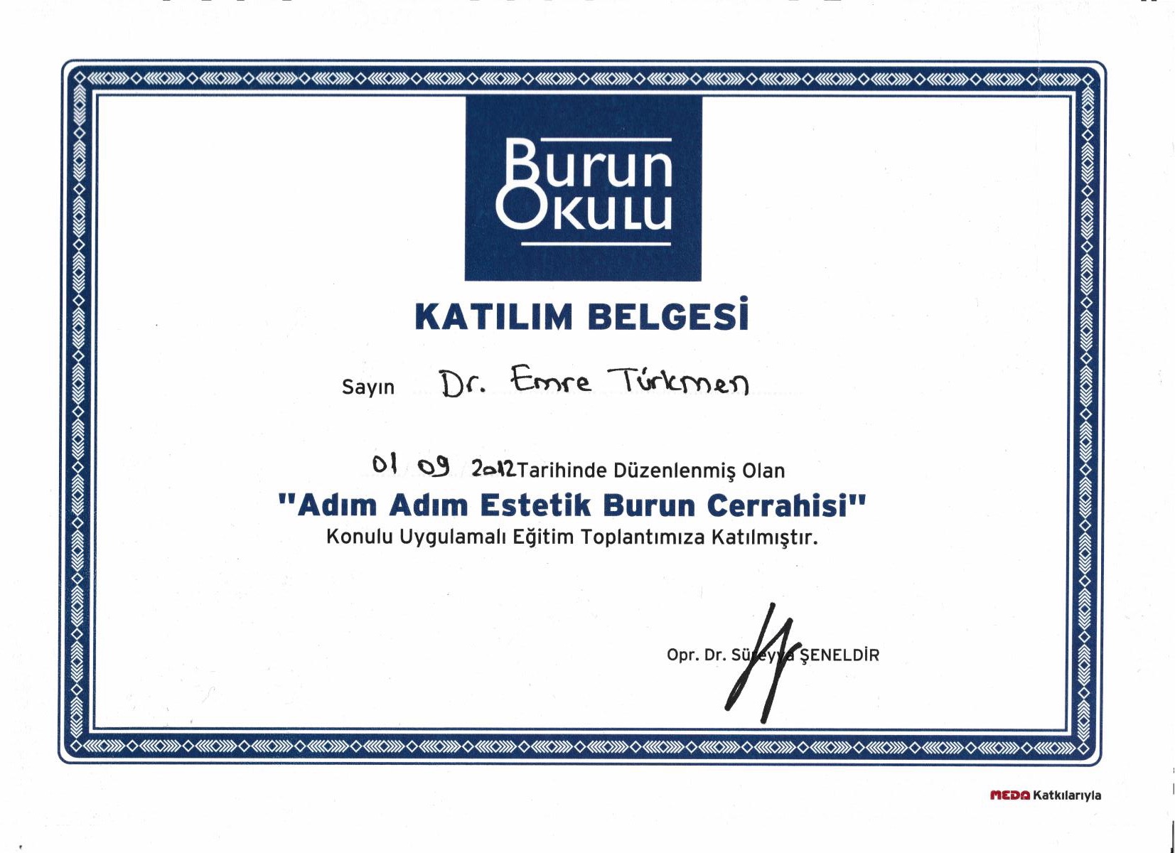 Step-by-Step Aesthetic Rhinoplasty Course — Burun Okulu, 2012